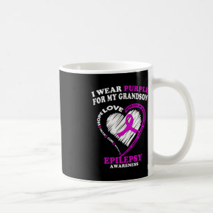 Epilepsy Awareness s - I Wear Purple For My Grands Coffee Mug