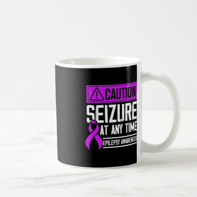 Epilepsy Awareness Seizure Epileptic Warrior Survi Coffee Mug (Right)