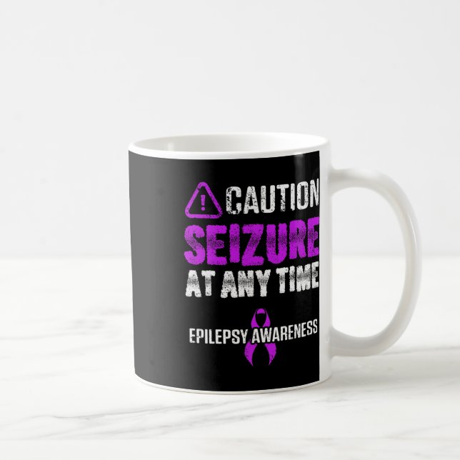 Epilepsy Awareness Seizure Epileptic Warrior Survi Coffee Mug (Right)