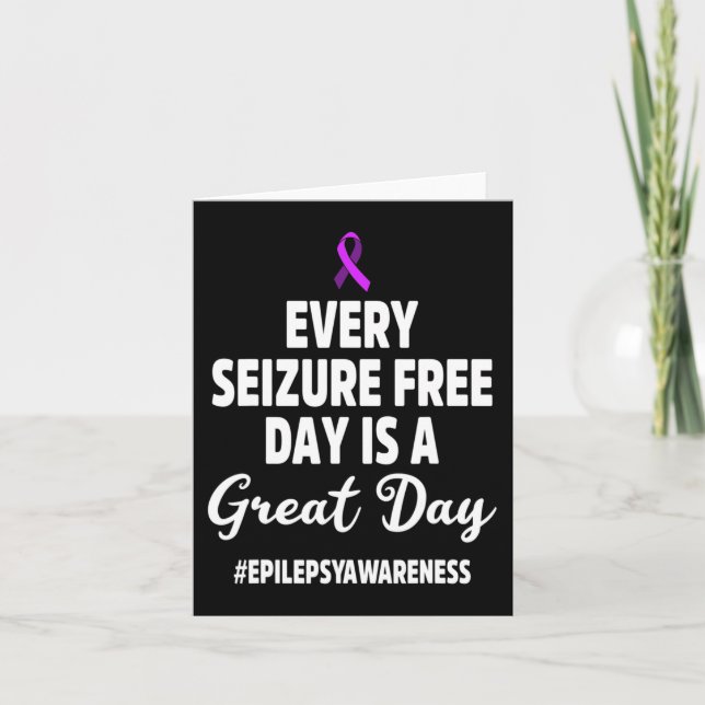 Epilepsy Awareness Seizure Free Epileptic Warrior  Card (Front)