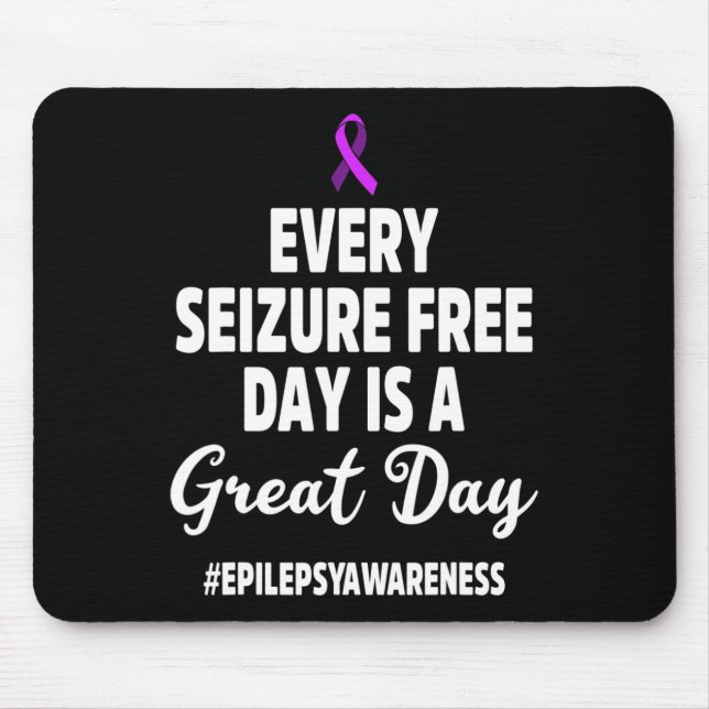 Epilepsy Awareness Seizure Free Epileptic Warrior  Mouse Mat (Front)