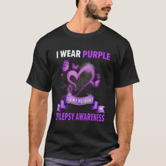 Epilepsy Awareness Shirts I Wear Purple For My Hus