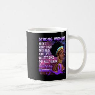 Epilepsy Awareness Strong Black Women Warrior Coffee Mug
