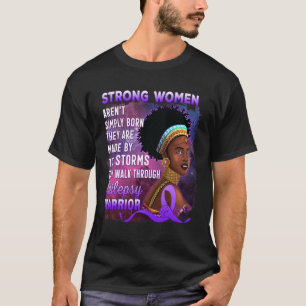 Epilepsy Awareness Strong Black Women Warrior T-Shirt