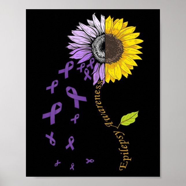 Epilepsy Awareness Sunflower  Poster (Front)