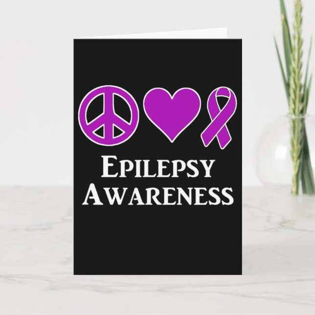 Epilepsy Awareness Support Awareness Tee  Card (Front)