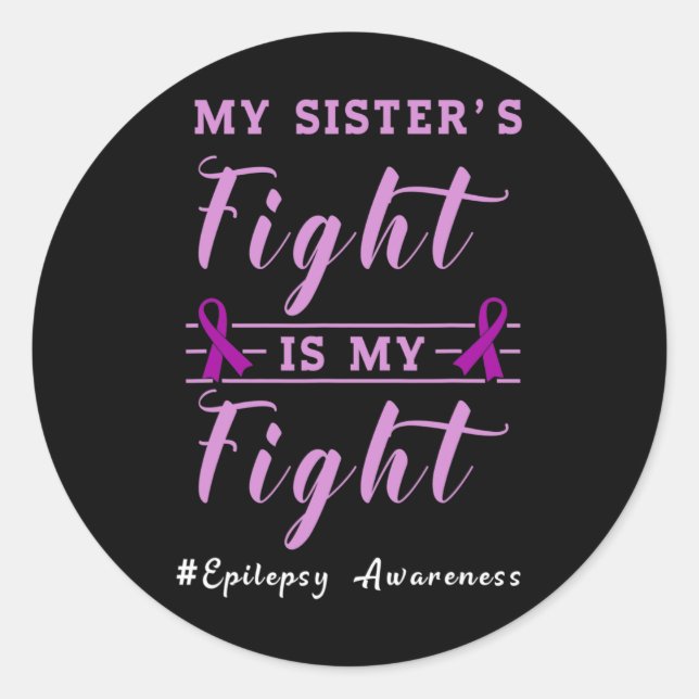 Epilepsy Awareness Support  Classic Round Sticker (Front)