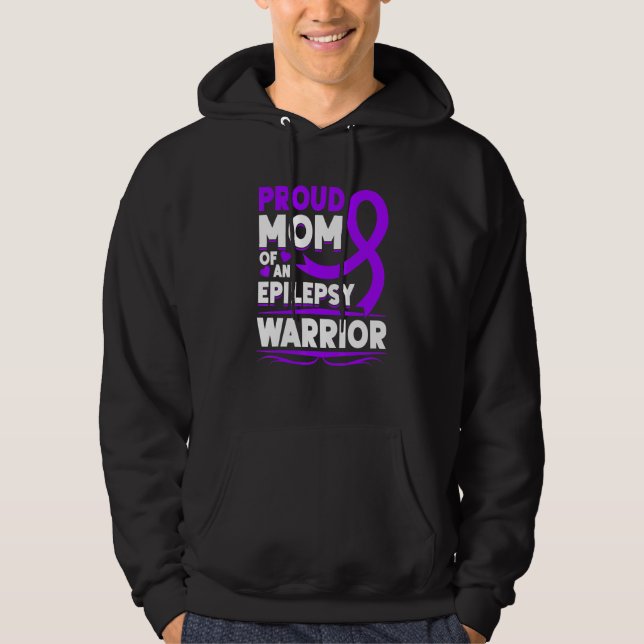Epilepsy Awareness Support Epilepsy Warrior Month Hoodie (Front)
