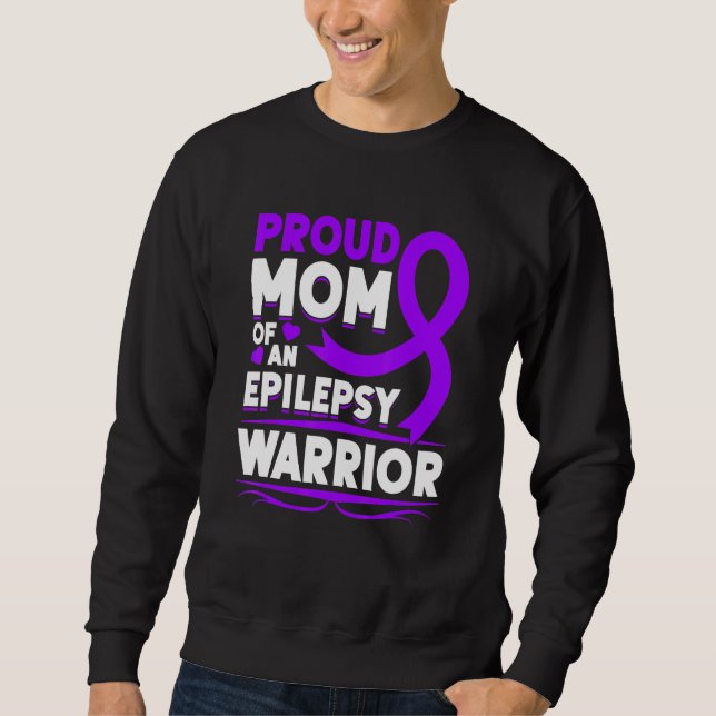 Epilepsy Awareness Support Epilepsy Warrior Month Sweatshirt (Front)