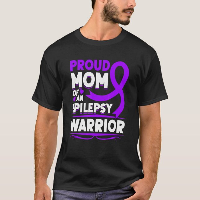 Epilepsy Awareness Support Epilepsy Warrior Month T-Shirt (Front)