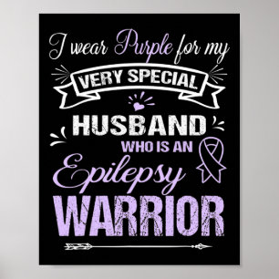 Epilepsy Awareness Support Husbynd Warrior Walk Ru Poster