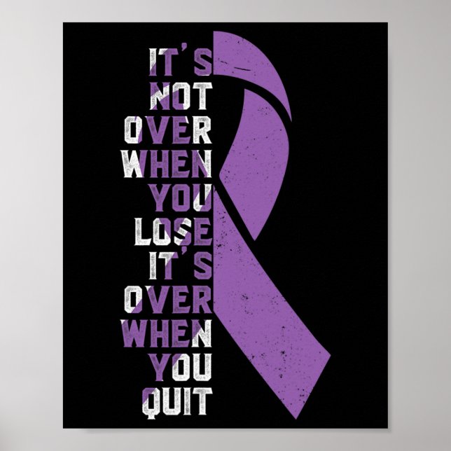 Epilepsy Awareness Support Ribbon  Poster (Front)