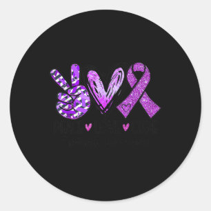 Epilepsy Awareness Supporter Warrior Fighter Classic Round Sticker