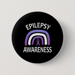 Epilepsy Awareness Survivor And Warrior Support 6 Cm Round Badge