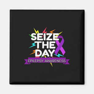 Epilepsy Awareness Survivor Purple Ribbon Magnet