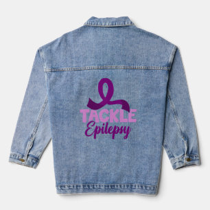 Epilepsy Awareness Tackle Epilepsy  Denim Jacket
