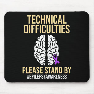 Epilepsy Awareness Technical Epileptic Warrior Sur Mouse Mat