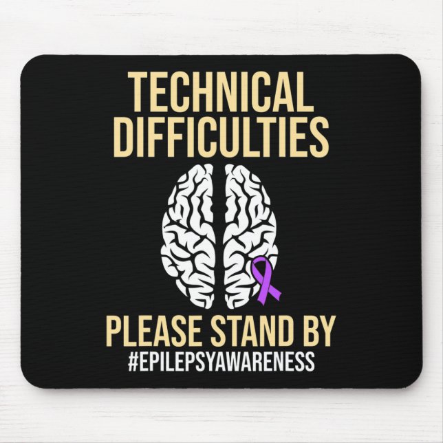 Epilepsy Awareness Technical Epileptic Warrior Sur Mouse Mat (Front)