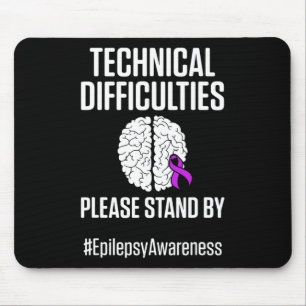 Epilepsy Awareness Technical Epileptic Warrior Sur Mouse Mat