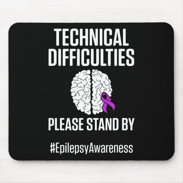 Epilepsy Awareness Technical Epileptic Warrior Sur Mouse Mat (Front)