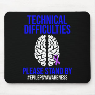 Epilepsy Awareness Technical Epileptic Warrior Sur Mouse Mat