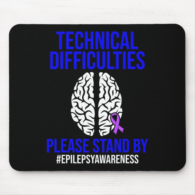Epilepsy Awareness Technical Epileptic Warrior Sur Mouse Mat (Front)