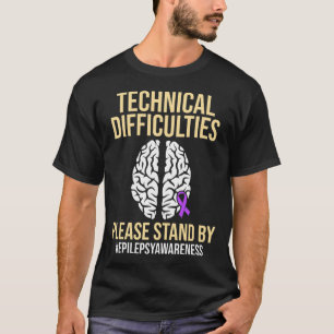 Epilepsy Awareness Technical Epileptic Warrior Sur T-Shirt