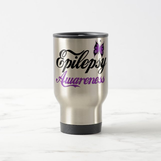 Epilepsy Awareness Travel Mug (Center)