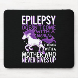 Epilepsy Awareness Unicorn Purple Ribbon Seizure D Mouse Mat