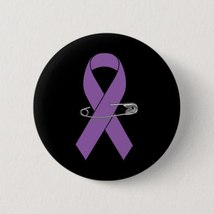 Epilepsy Awareness Walk Supporter Ribbon  6 Cm Round Badge