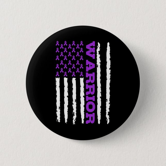 Epilepsy Awareness Warrior  6 Cm Round Badge (Front)