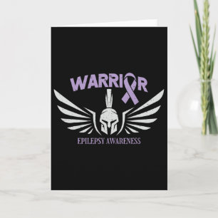 Epilepsy Awareness Warrior Ribbon  Card