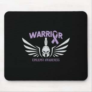 Epilepsy Awareness Warrior Ribbon Mouse Mat