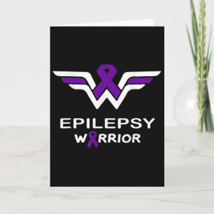 Epilepsy Awareness Warrior Support Survivor Purple Card