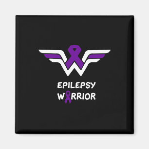 Epilepsy Awareness Warrior Support Survivor Purple Magnet