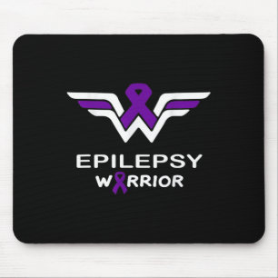 Epilepsy Awareness Warrior Support Survivor Purple Mouse Mat