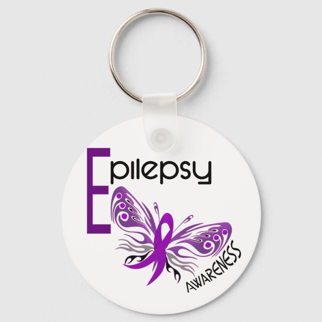 Epilepsy BUTTERFLY 3 Key Ring (Front)