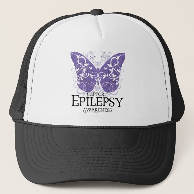 Epilepsy Butterfly Trucker Hat (Front)