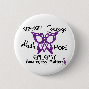 Epilepsy Celtic Butterfly 3 6 Cm Round Badge