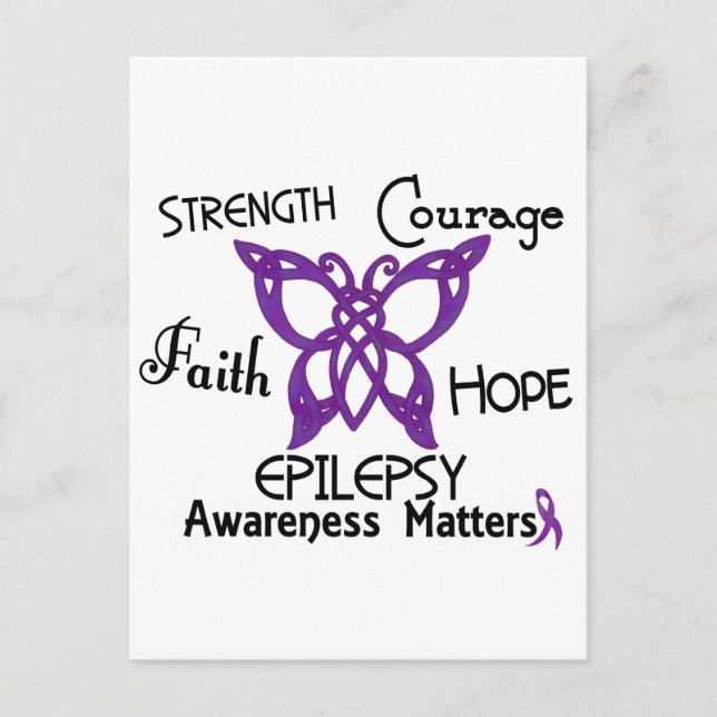 Epilepsy Celtic Butterfly 3 Postcard (Front)
