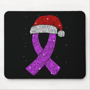 Epilepsy Christmas Hat Purple Awareness Ribbon Sei Mouse Mat