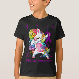 epilepsy dabbing unicorn warrior gift dad mum  T-Shirt
