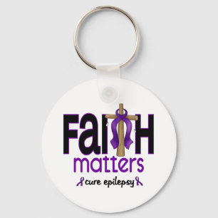 Epilepsy Faith Matters Cross 1 Key Ring