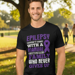 Epilepsy Family Purple Ribbon Support Tri-Blend Shirt
