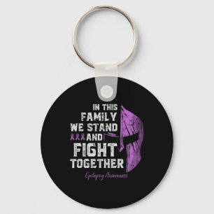 Epilepsy Family Support Awareness Spartan Warrior  Key Ring