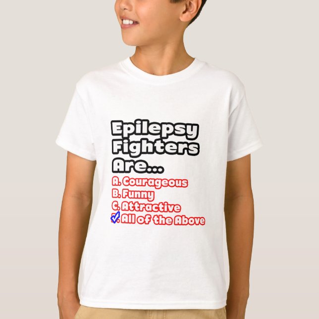 Epilepsy Fighter Quiz T-Shirt (Front)