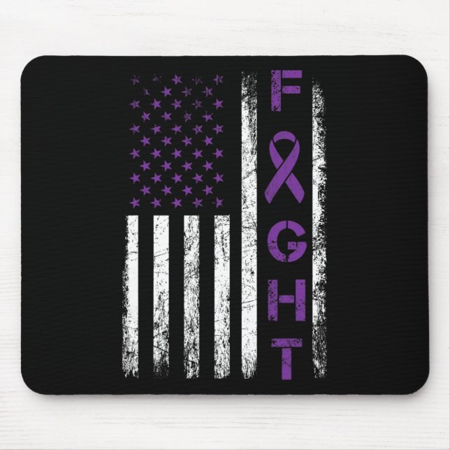 Epilepsy Fighter Usa Flag - Fight Epilepsy Awarene Mouse Mat (Front)