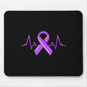 Epilepsy Heartbeat Tea Moms Purple Ribbon Awarenes Mouse Mat