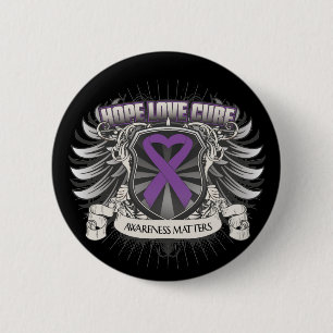 Epilepsy Hope Love Cure 6 Cm Round Badge