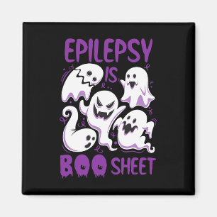 Epilepsy is Boo Sheet Purple Boos Funny Halloween Magnet